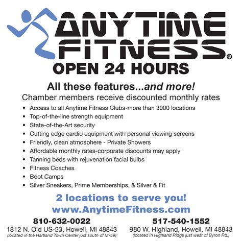 Photo ID required. Offer valid for 1 or 7 days’ access to participating Anytime Fitness location plus up to 3 months of Apple® Fitness+. Apple Fitness+ requires a subscription and compatible hardware and software. Subscription continues for $9.99/month USD and $12.99/month CAD after promotion until canceled. Apple is not a sponsor of this ...